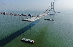 CHINA-GUANGDONG-LINGDINGYANG BRIDGE-CONSTRUCTION (CN)