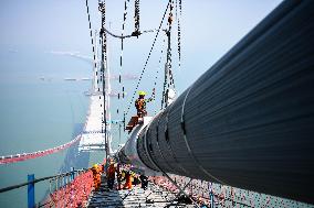 CHINA-GUANGDONG-LINGDINGYANG BRIDGE-CONSTRUCTION (CN)