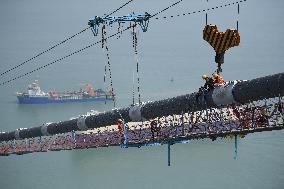 CHINA-GUANGDONG-LINGDINGYANG BRIDGE-CONSTRUCTION (CN)