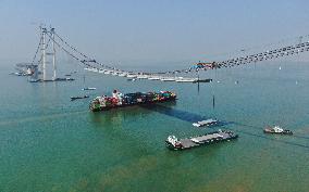 CHINA-GUANGDONG-LINGDINGYANG BRIDGE-CONSTRUCTION (CN)