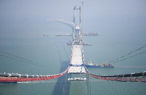 CHINA-GUANGDONG-LINGDINGYANG BRIDGE-CONSTRUCTION (CN)