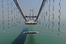 CHINA-GUANGDONG-LINGDINGYANG BRIDGE-CONSTRUCTION (CN)