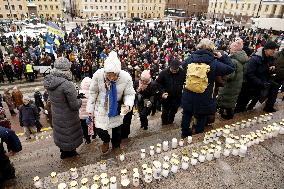 Light for Ukraine memorial event