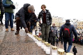 Light for Ukraine memorial event