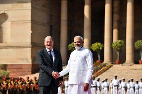 INDIA-NEW DELHI-PM-GERMAN CHANCELLOR-VISIT