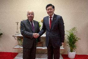 INDIA-NEW DELHI-CHINA-QIN GANG-BRAZILIAN FM-MEETING