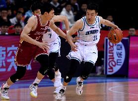 (SP)CHINA-QINGDAO-BASKETBALL-CBA LEAGUE-QINGDAO VS ZHEJIANG (CN)