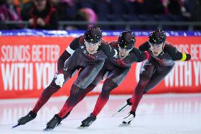 (SP)THE NETHERLANDS-HEERENVEEN-WORLD SPEED SKATING CHAMPIONSHIPS-MEN'S TEAM PERSUIT