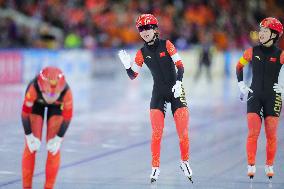 (SP)NETHERLANDS-HEERENVEEN-WORLD SPEED SKATING CHAMPIONSHIPS-WOMEN'S TEAM PURSUIT