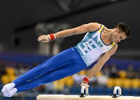 (SP)QATAR-DOHA-FIG-GYMNASTICS-WORLD CUP-POMMEL HORSE