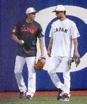Baseball: Japan's WBC warm-up game