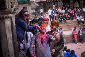 NEPAL-LALITPUR-HOLI FESTIVAL CELEBRATION