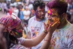 NEPAL-LALITPUR-HOLI FESTIVAL CELEBRATION