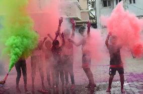 INDIA-BENGALURU-HOLI FESTIVAL CELEBRATION