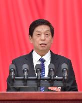 (TWO SESSIONS)CHINA-BEIJING-NPC-ANNUAL SESSION-SECOND PLENARY MEETING-LI ZHANSHU-WORK REPORT (CN)