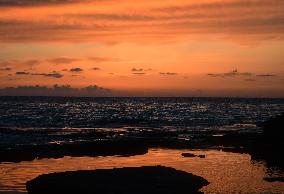 SYRIA-LATAKIA-SEA-SUNSET