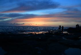 SYRIA-LATAKIA-SEA-SUNSET