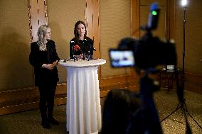 Finnish Ministers during press conference