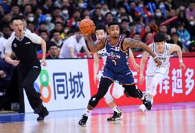 (SP)CHINA-QINGDAO-BASKETBALL-CBA LEAGUE-QINGDAO VS NANJING (CN)