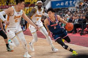 (SP)CHINA-TAIYUAN-BASKETBALL-CBA LEAGUE-SHANXI VS GUANGDONG (CN)