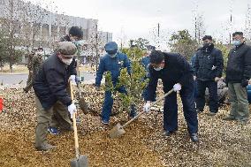Tree planting event in N. Korea