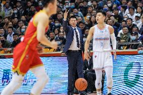 (SP)CHINA-JINAN-BASKETBALL-CBA LEAGUE-SHANDONG VS JILIN (CN)