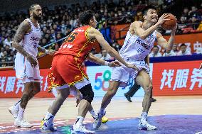 (SP)CHINA-JINAN-BASKETBALL-CBA LEAGUE-SHANDONG VS JILIN (CN)