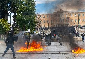 GREECE-ATHENS-TRAIN ACCIDENT-DEMONSTRATION