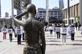 Protest against S. Korean president Yoon