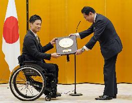 Wheelchair tennis great Kunieda given People's Honor Award