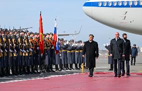 RUSSIA-MOSCOW-CHINA-XI JINPING-STATE VISIT-ARRIVAL