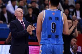 (SP)CHINA-QINGDAO-BASKETBALL-CBA LEAGUE-BEIJING VS QINGDAO (CN)