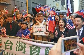 Taiwan leader Tsai arrives in New York