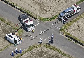 Car crash in central Japan