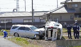 Car crash in central Japan
