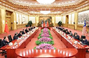 CHINA-BEIJING-XI JINPING-MALAYSIAN PM-MEETING (CN)