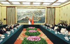 CHINA-BEIJING-WANG HUNING-SINGAPOREAN PM-MEETING (CN)