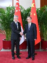 CHINA-BEIJING-ZHAO LEJI-SINGAPOREAN PM-MEETING (CN)