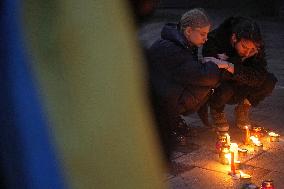 Memorial ceremony for Bucha massacre in Ukraine