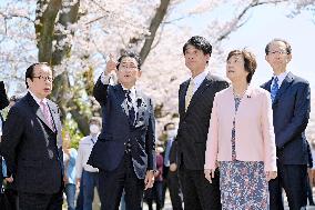 Japan PM Kishida views cherry blossoms in nuclear crisis-hit town
