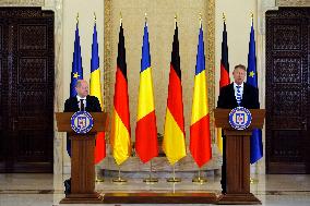 ROMANIA-BUCHAREST-PRESIDENT-GERMANY-CHANCELLOR-TALKS