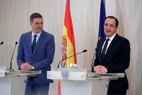 CYPRUS-NICOSIA-PRESIDENT-SPAIN-PM-MEETING