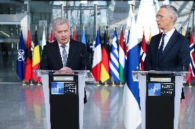 BELGIUM-BRUSSELS-FINLAND-NATO MEMBERSHIP