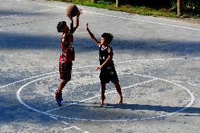 (SP)CHINA-GUANGXI-RONGSHUI-MIAO VILLAGE-BASKETBALL (CN)