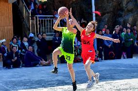 (SP)CHINA-GUANGXI-RONGSHUI-MIAO VILLAGE-BASKETBALL (CN)