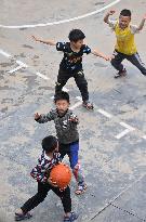 (SP)CHINA-GUANGXI-RONGSHUI-MIAO VILLAGE-BASKETBALL (CN)