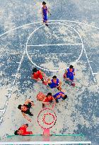 (SP)CHINA-GUANGXI-RONGSHUI-MIAO VILLAGE-BASKETBALL (CN)