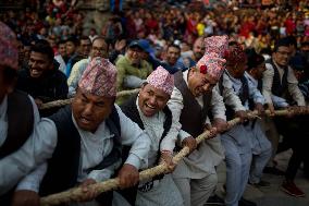 NEPAL-BHAKTAPUR-BISKET JATRA FESTIVAL