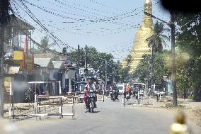 Site of 2021 military crackdown in central Myanmar