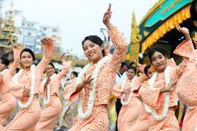 MYANMAR-YANGON-WATER FESTIVAL